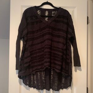 Free People black knit sweater